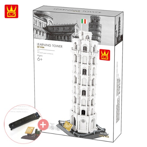 (WANGE 아키텍처 랜드마크 건축물 레고 호환)이탈리아 피사의 사탑 1334pcs (5214)(리무버 포함)